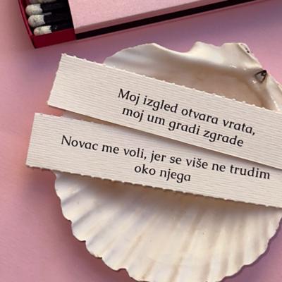 NAPRAVI PAKET: tri seta afirmacija + školjka + šibice. Izaberi bilo koja tri seta afirmacija koje želiš u posebnom paketu!