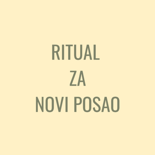 Ritual za novi posao